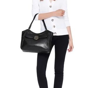 Tory Burch Amanda  Large Easy Tote Bag- Leather Black